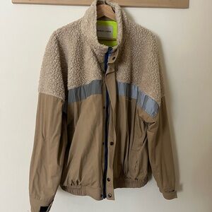 Sandy Liang Tan and Cream Utility Jacket